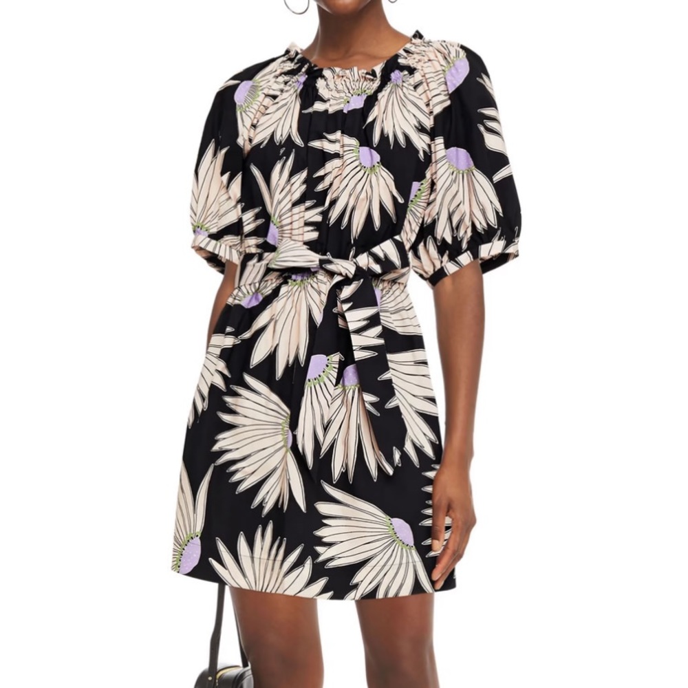 Kate Spade Black and Purple Floral Dress